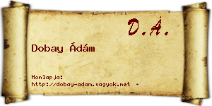 Dobay Ádám névjegykártya